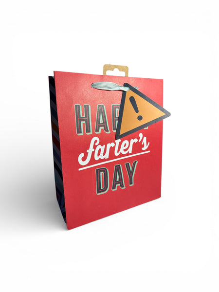 Sac cadeau “Happy Farter’s Day” multicolore 19 x 22,5 x 9 cm