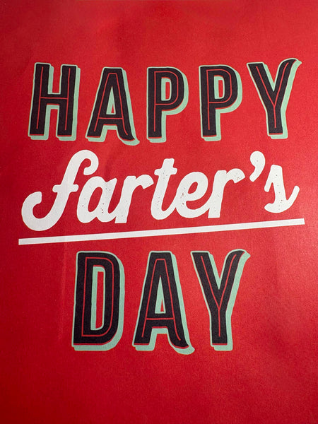Sac cadeau “Happy Farter’s Day” multicolore 19 x 22,5 x 9 cm