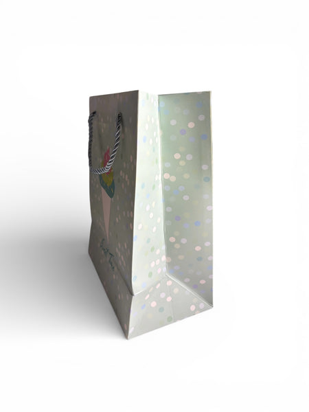 Sac Cadeau “Moment Agréable” motif glace 18 x 23 x 10 cm