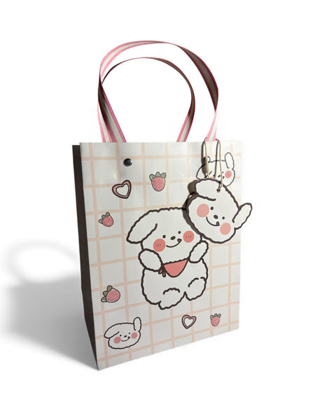 Sac cadeau MIKIREI lapin 18 x 23 x 10 cm