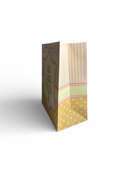 Sac cadeau anniversaire motif gâteau 18 x 23 x 10 cm