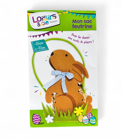 Sac feutrine à créer Lapin – Loisirs & Cie Roland - 26 x 10 cm