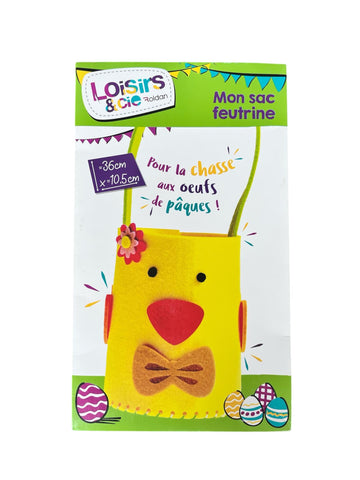 Sac feutrine à créer Poussin – Loisirs & Cie Roland - 36 x 10.5 cm