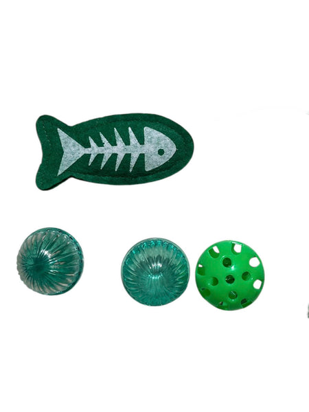 Set de Jouets pour Chat – 6 Pièces – Vert