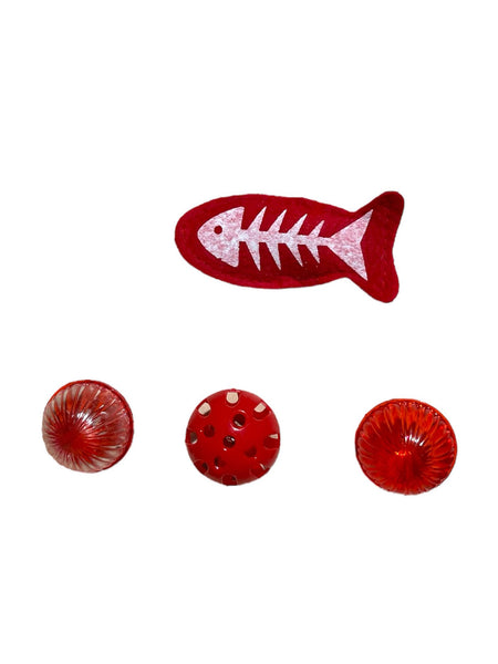 Set de Jouets pour Chat – 6 Pièces – rouge