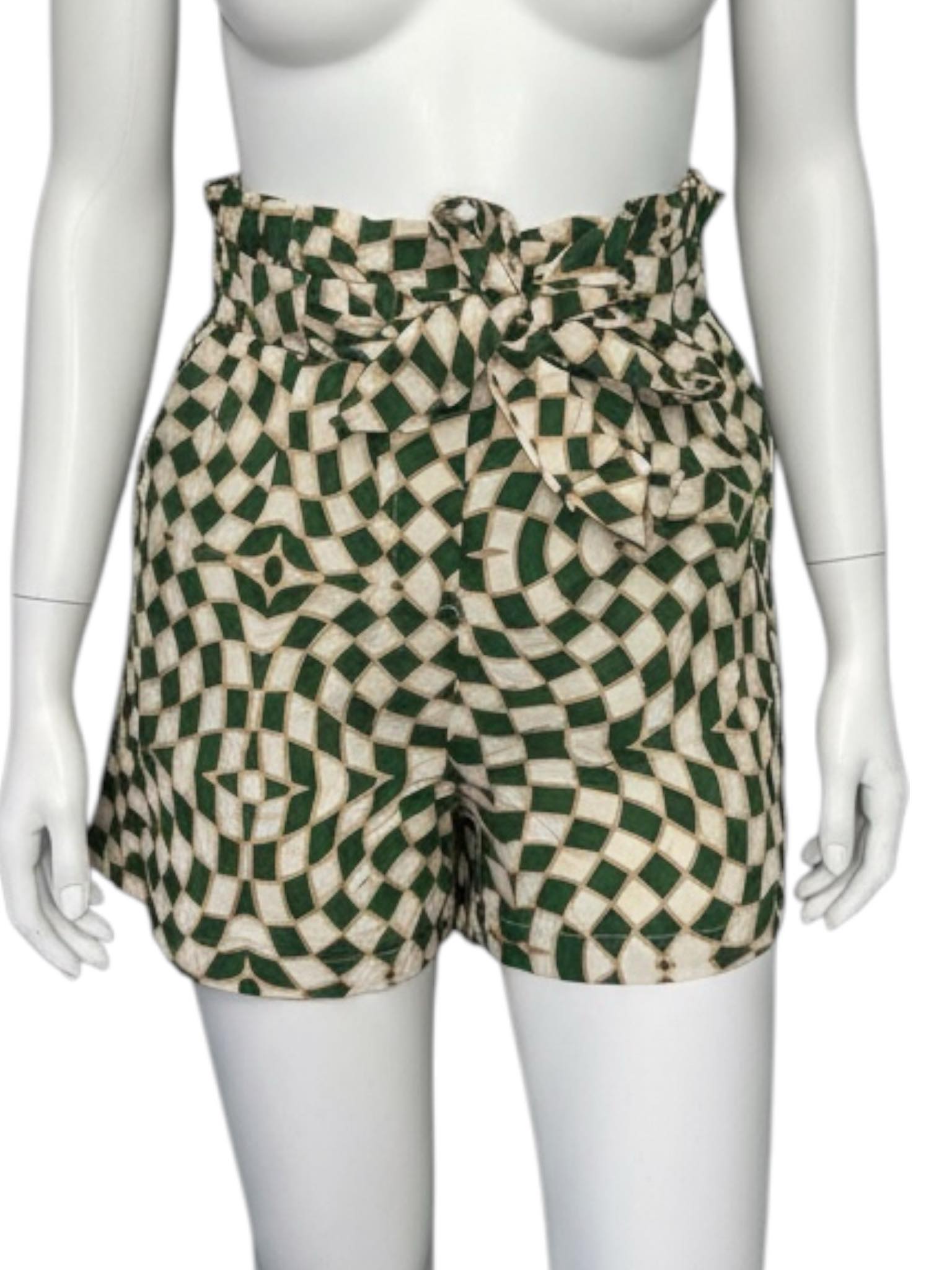 Short Last Queen vert blanc femme