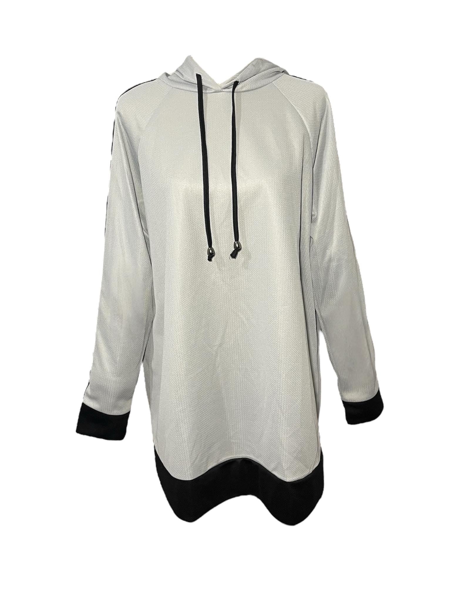 Sweat à capuche pull Tavin gris noir femme
