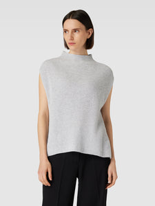 Sweatshirt Esprit sans manche col montant - Gris Femme
