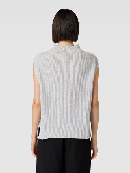 Sweatshirt Esprit sans manche col montant - Gris Femme