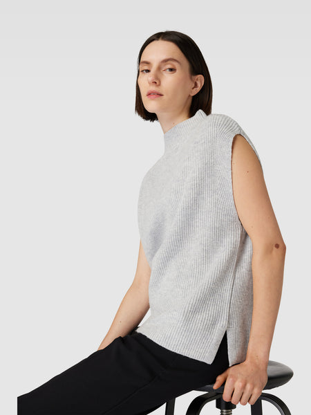 Sweatshirt Esprit sans manche col montant - Gris Femme