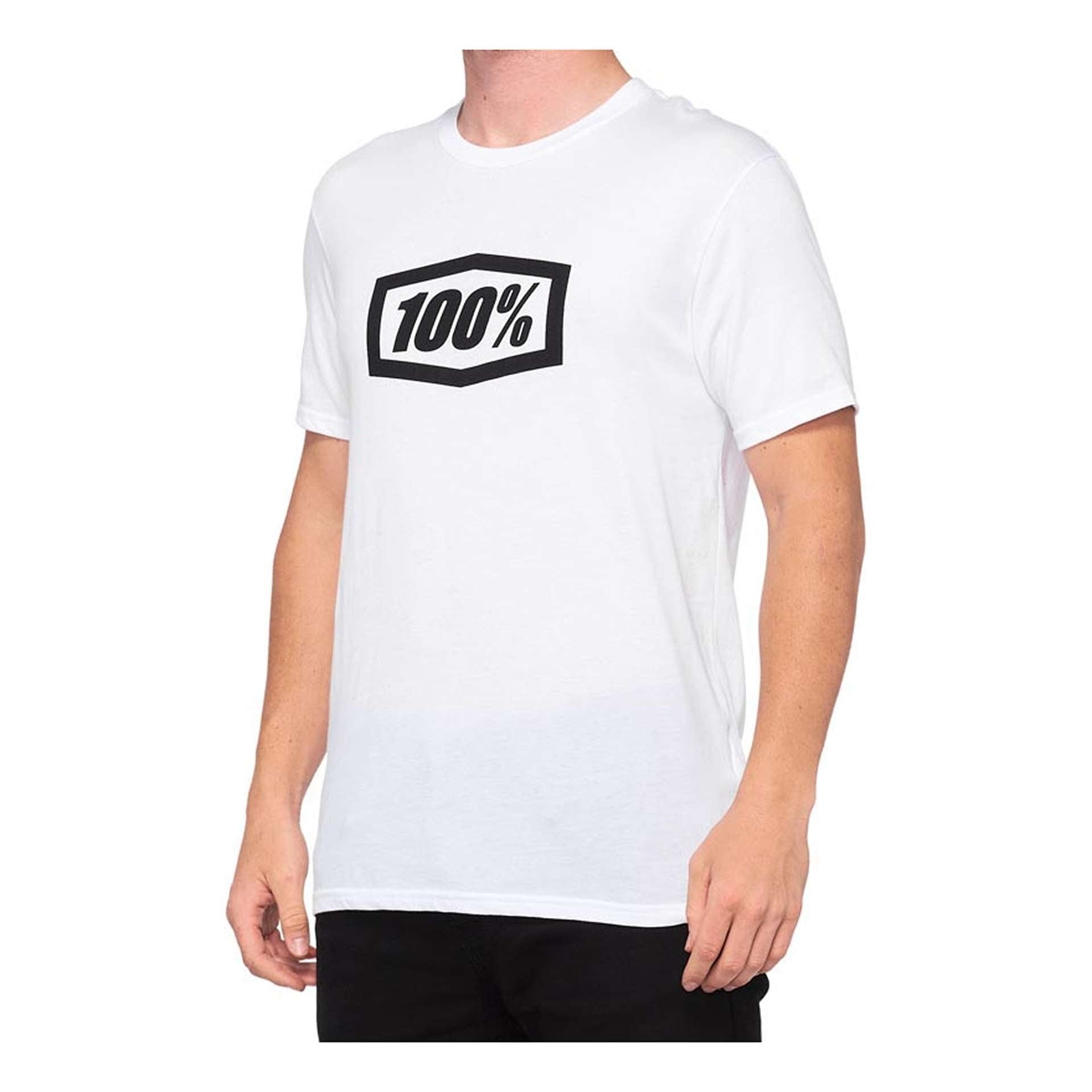 T-shirt 100 percent “100 %” blanc homme