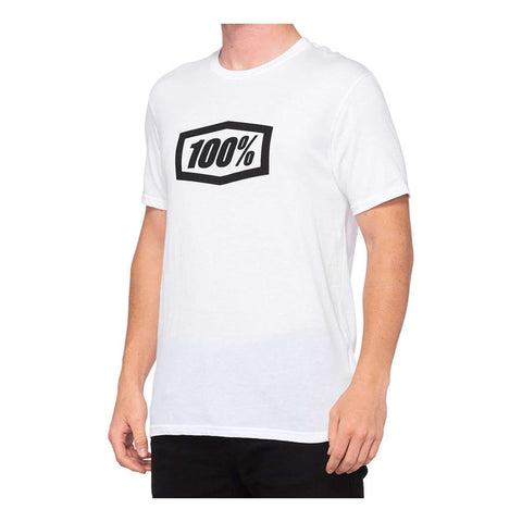 T-shirt 100 percent “100 %” blanc homme