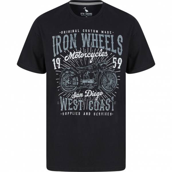 T-shirt Sth Shore Iron Wheels Homme Noir