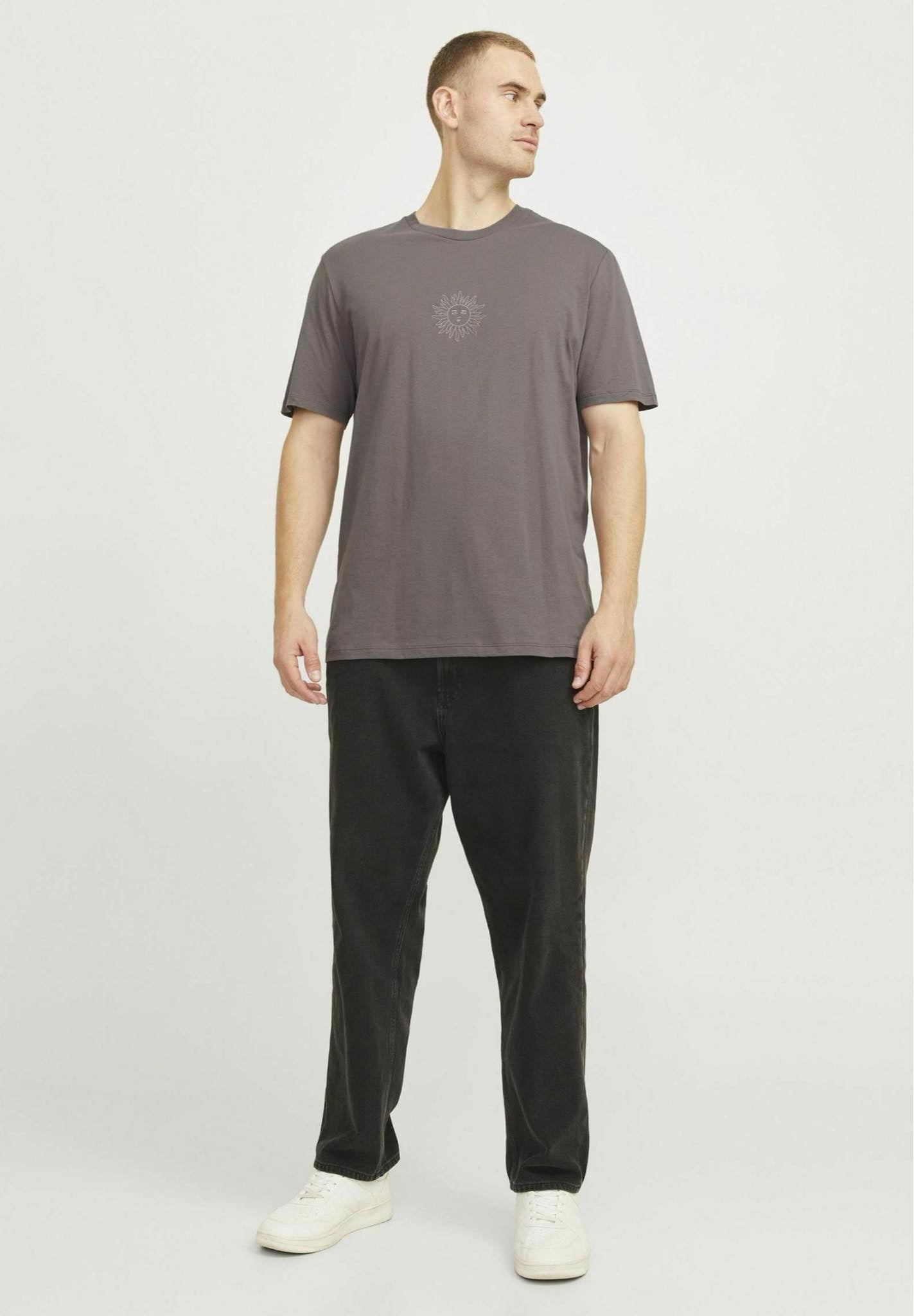 T-shirt Jack & Jones soleil gris homme
