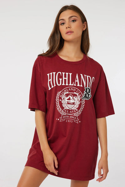 T-shirt "Rose + Vine" imprimé « Highland Clean Sport All-Star 1993 » rouge femme