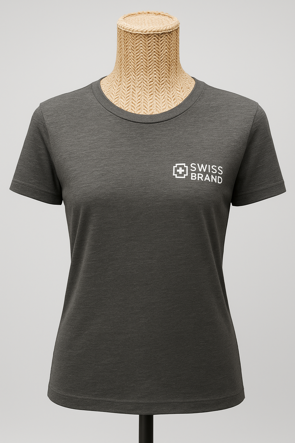 T-shirt Swiss Brand Gris Femme