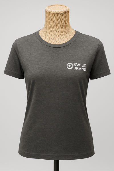 T-shirt Swiss Brand Gris Femme