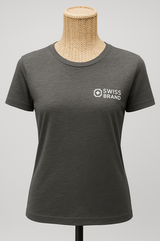T-shirt Swiss Brand Gris Femme