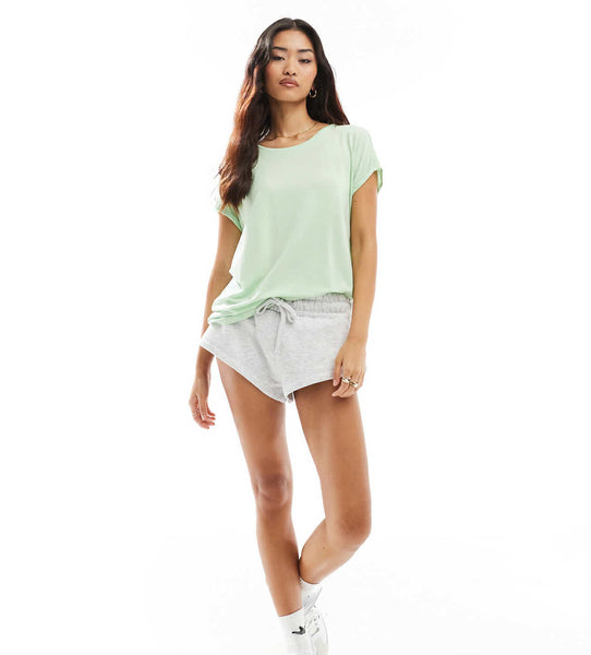 T-shirt Vero Moda à col rond - Vert pastel