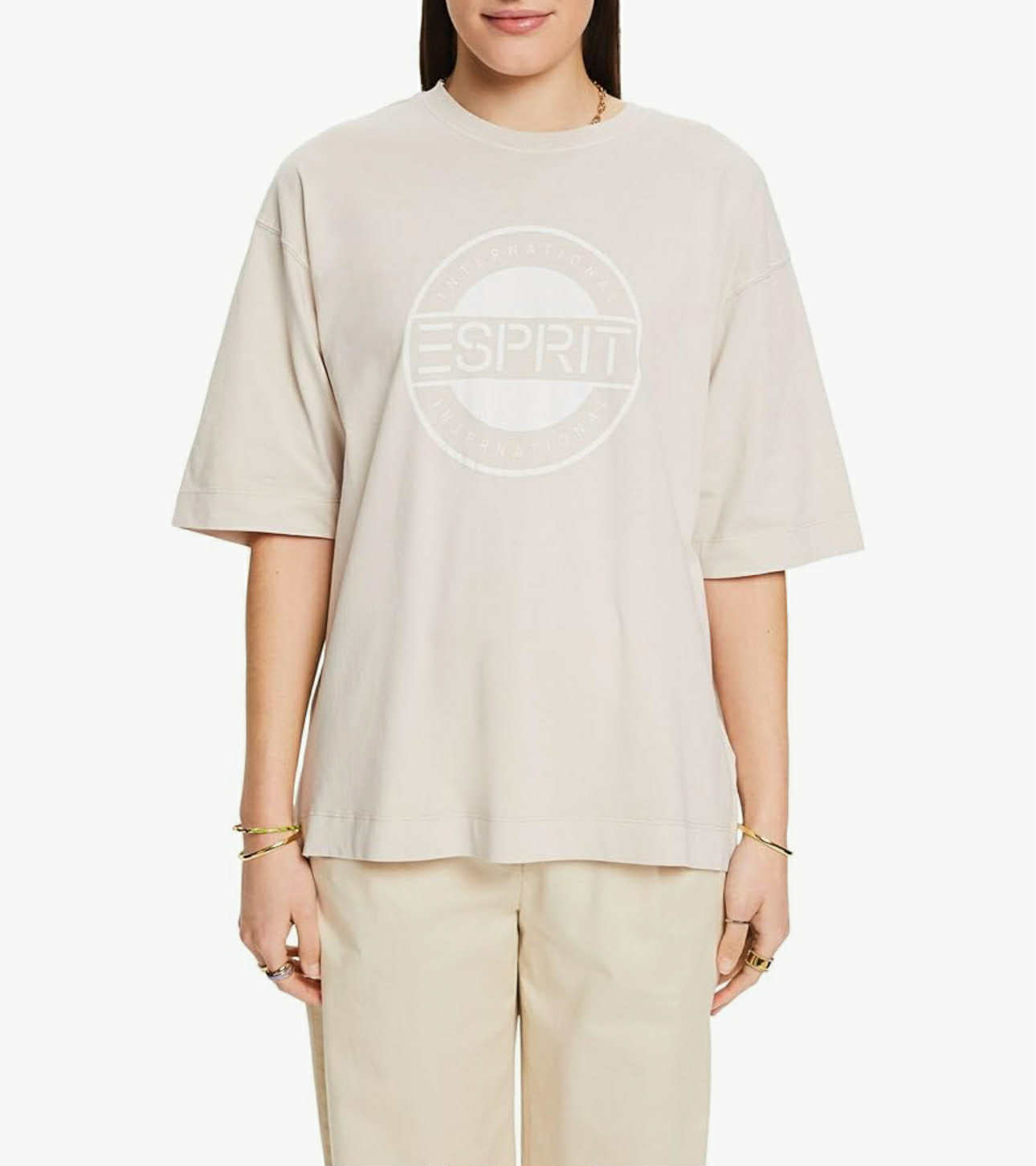 T-shirt Esprit beige Femme
