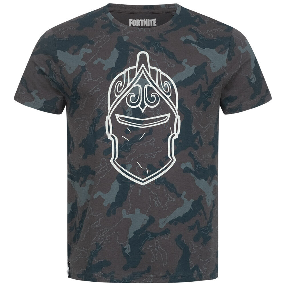 T-shirt Fortnite Homme Chevalier Noir Militaire