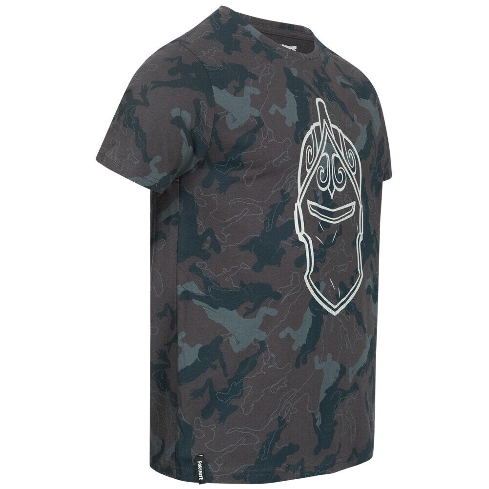 T-shirt Fortnite Homme Chevalier Noir Militaire