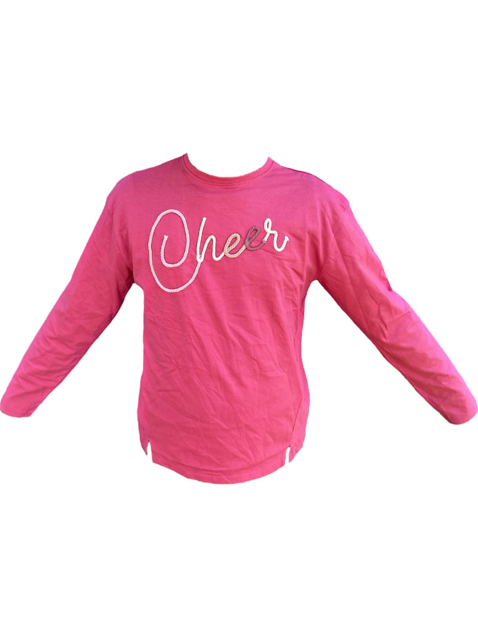 T-shirt manches longues Street Monkey rose fille "cheer"