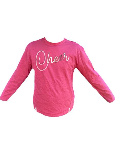 T-shirt manches longues Street Monkey rose fille "cheer"