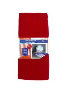 Tapis de vaiselle Kintaiyang rouge en microfibre 38x50 cm
