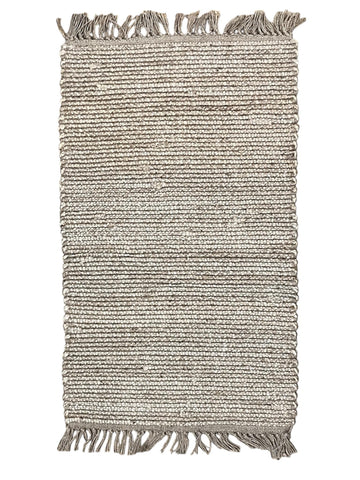 Tapis marron en jute / coton - 80 x 50 cm