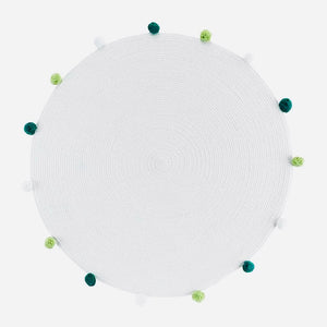 Tapis rond Enfant "pompomparty" Douceur d'intérieur - 90 cm