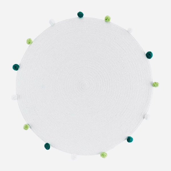 Tapis rond Enfant "pompomparty" Douceur d'intérieur - 90 cm