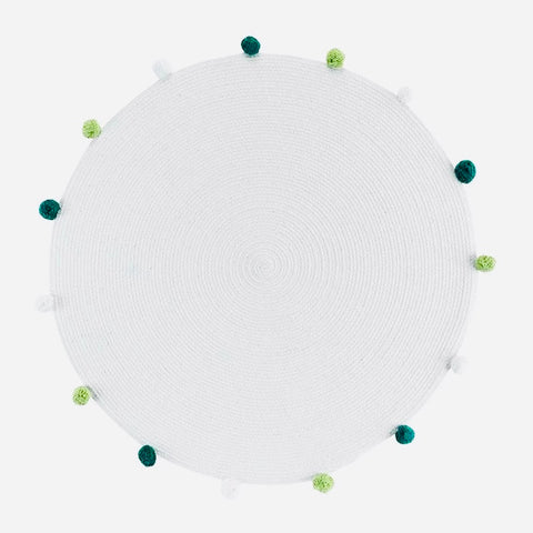 Tapis rond Enfant "pompomparty" Douceur d'intérieur - 90 cm