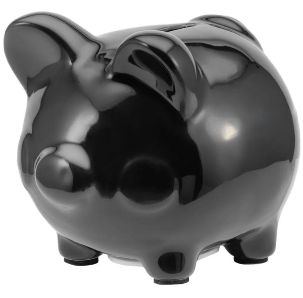 Tirelire cochon en céramique noir