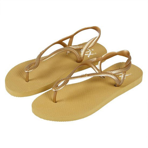 Tong XQ Flip Flops Doré Femme