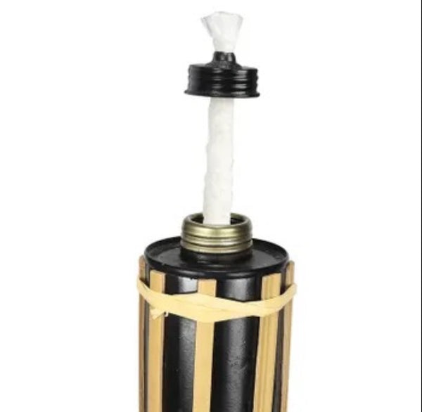 X20 Torches de jardin en bambou 120cm à l'huile décoration extérieure