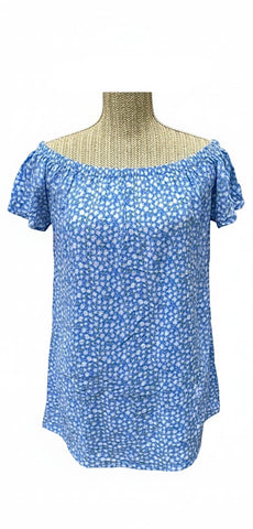 Tunique Fresh Made bleu motif floral femme