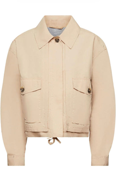Veste Esprit boutonnée doublée beige femme