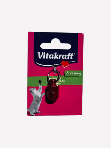 Vitakraft Tube Adresse en Métal pour Chats rouge