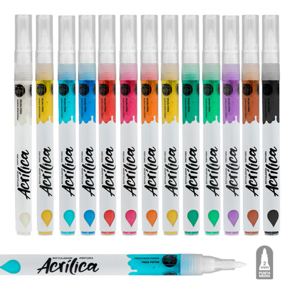 X12 marqueurs de peinture acrylique multisurfaces – Starplast