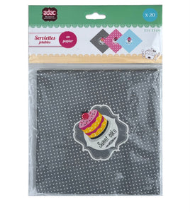 X20 serviettes en papier Adac 33x33 cm