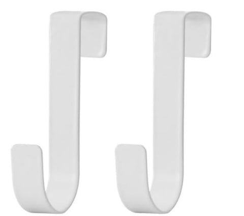 X2 Crochets plastiques grand modèle - Fixation porte/placard