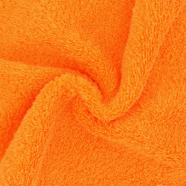 X2 Serviettes d’invité Orange fluo Home & Bath 28×28 cm – 100 % coton – 330 g/m²