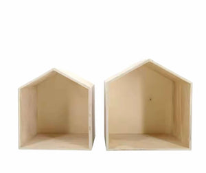 X2 Etagères Bois Maison/ Nichoir Oiseaux 20x22cm 18x20cm