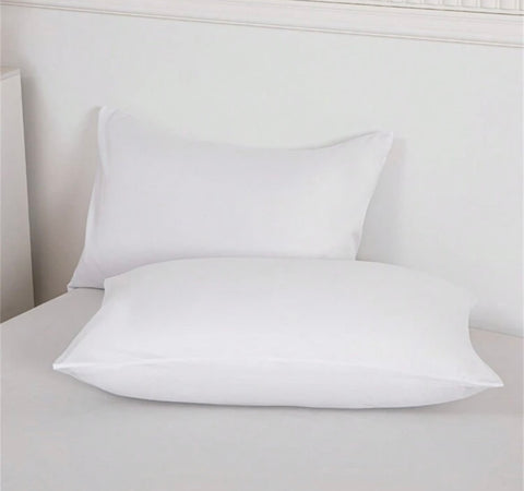 X2 taies d’oreiller blanches 50×70 cm – 57 fils – 100 % coton