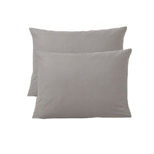 X2 taies d’oreiller grises 50×70 cm – 57 fils – 100 % coton