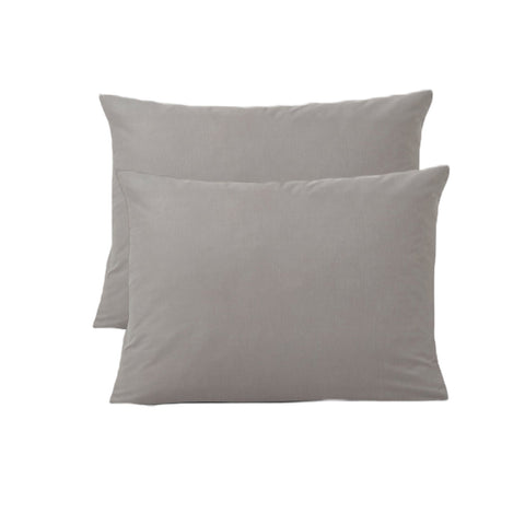 X2 taies d’oreiller grises 50×70 cm – 57 fils – 100 % coton