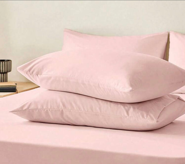 X2 taies d’oreiller rose pâle 50×70 cm – 57 fils – 100 % coton