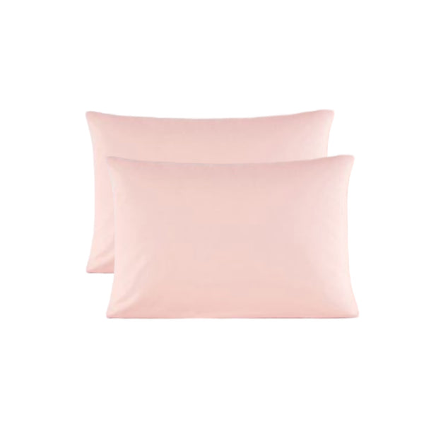 X2 taies d’oreiller rose pâle 50×70 cm – 57 fils – 100 % coton