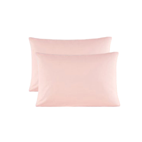 X2 taies d’oreiller rose pâle 50×70 cm – 57 fils – 100 % coton